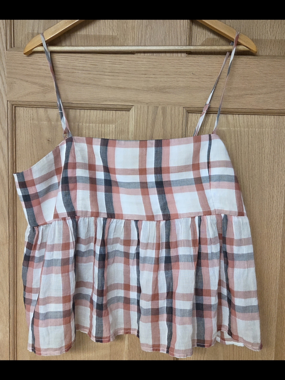 Lucky Brand XL Babydoll Plaid‎ Tank